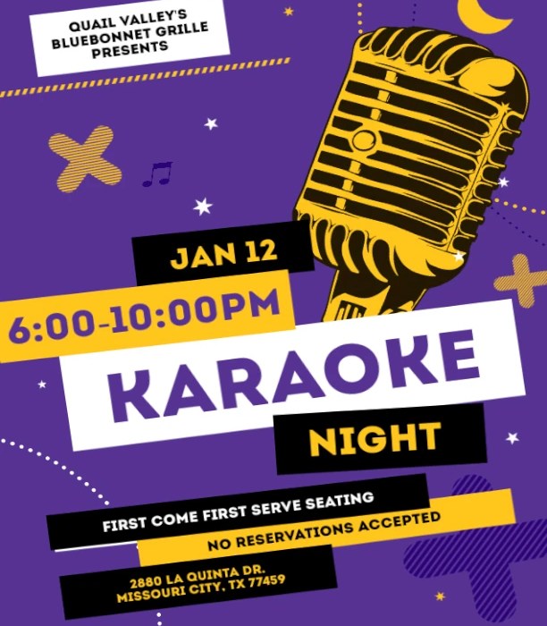 Karaoke Missouri City 2024, Jan