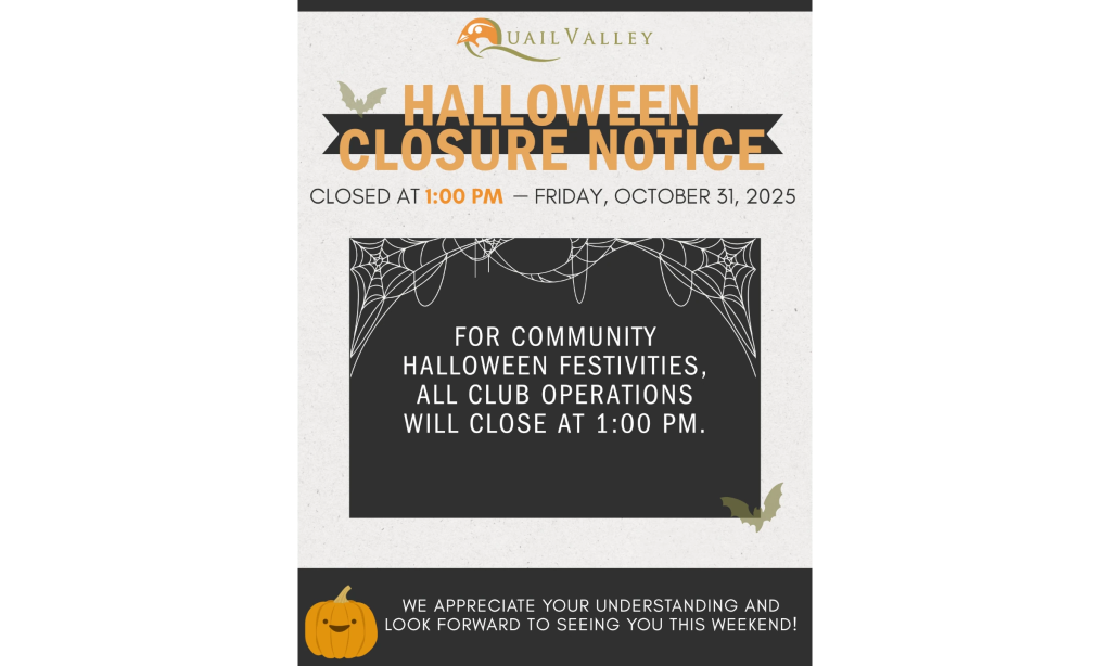 Closed at 1:00 pm for Halloween