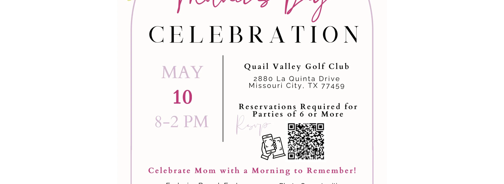 Mothers day plans missouri city tx