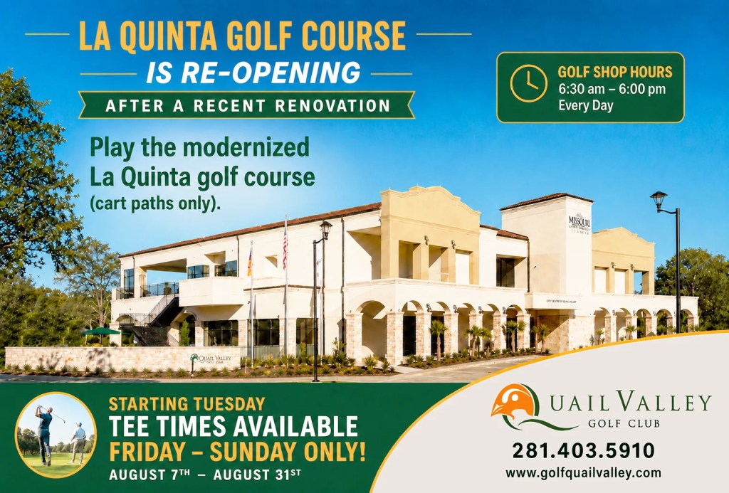 La Quinta Golf Course is Open After Renovation!